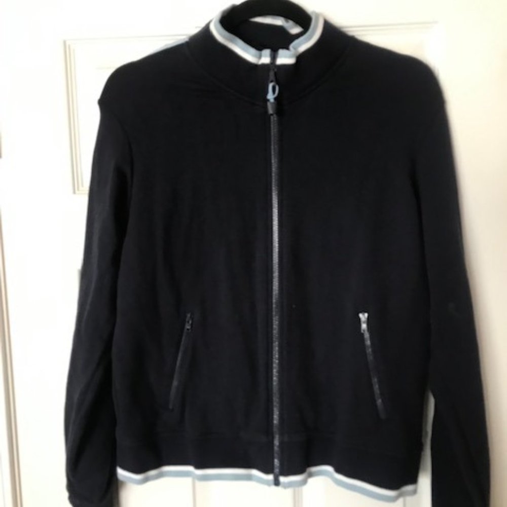 Navy Blue Zip Up Sweatshirt Jacket